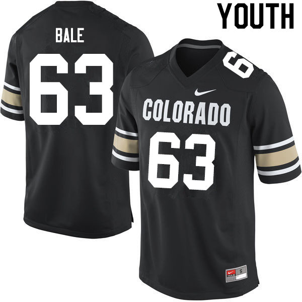 Youth #63 J.T. Bale Colorado Buffaloes College Football Jerseys Sale-Home Black - Click Image to Close